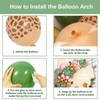 175Pcs Safari Jungle Balloons Arch Kit Animal Printed Sage Green