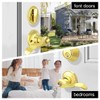 NIZADO 3 Pack Door Handle and Deadbolt Set Brass, Keyed