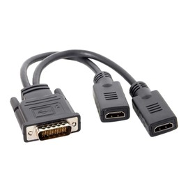 Cablecc DMS-59-poliger Stecker auf Dual-HDMI 1.4 HDTV-Buchse, Splitter-Verlängerungskabel für PC-Grafikkarte