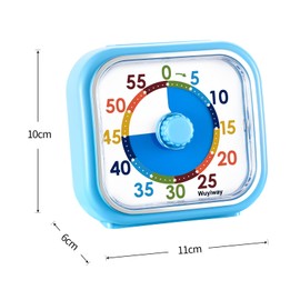 Wuyiway Visual Timer for Kids, 60-Minute Countdown Timer for Classroom Office Kitchen, Desk Timer Kids Time Management Tools, Silent Operation, Pomodoro Timer Colorful Pattern (Kid Blue)