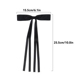 4 Pack Hair Bows Hair Clip for Women Girls, Hair Ribbons for Women Bow Hair CLips with Long Tail, Hair Barrettes with Bow Accessories(4 Colors)