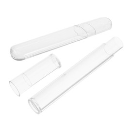 LIFKOME 2pcs Makeup Tool Storage Box Small Organizing Case Eyelash Storage Case Tweezer Case Pen Storage Case Clear Tubes with Caps Lash Tweezer Holder Vial Containers Transparent Plastic