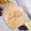 'Tennis Racket' Wooden Heart Shaped Chopping/Cutting Board (WB00044744)