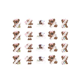Its a Girl Bears Baby Shower Nursery Design #2 Nail Art Decals - Waterslide Nail Decals (Adult XLarge 0.6" inches)