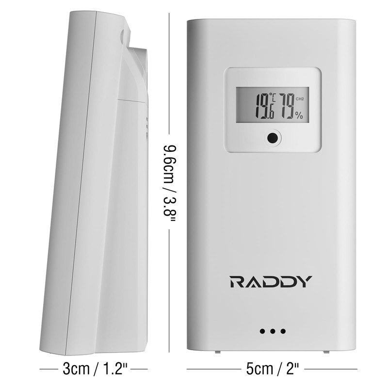 Raddy R4 Indoor Outdoor Wireless Remote Sensor, for WF-80C Home