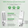 ANNFUZ Mechanical Keyless Keypad Entry Door Knob Lock with Bolt,Single-Sided