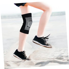 Healeved 2pcs Self-Heating Knee Pads Foot Hand Side Devices Pro Heated Groin Stabilizer Ace Ankle Hip Gel Warmers Leg Working Support Basketball Knee Pads Thermal Knee Pad Black Polyester