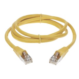 SF Cable Cat5e Shielded (STP) Ethernet Network Cable, 26AWG 4pair Stranded Copper Wire, RJ45 Plug, 350MHz, 15ft, Yellow