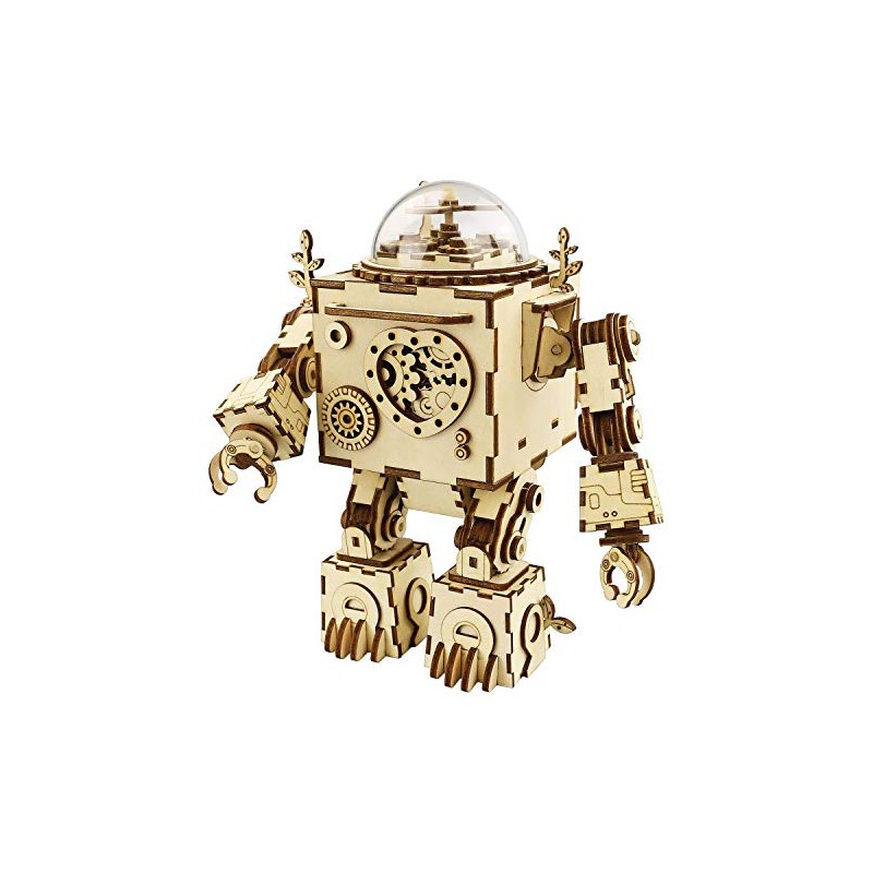 ROKR Orpheus The Robot Music Box Wooden 3D Music Box