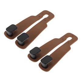 Partuto 2 Pcs Universal Car Seat Headrest Hook for Most Cars, SUVs, and Trucks Car Seat Back Organizer Hooks Sturdy Brown Black 6.30"x3.15"