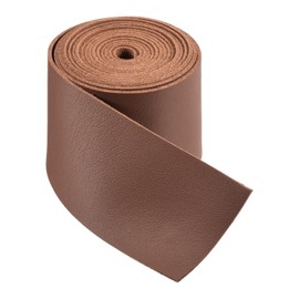 DMiotech Red Brown Faux Leather Strap 2 Inch Wide 78 Inch Long Flat Leather Belt Strip 1.3mm Thick Single Sided Cord for Arts Craft DIY, Traction Ropes, Bag Straps