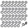 120Pcs Grey Screw Caps Hinged Plastic Screw Cover Caps for