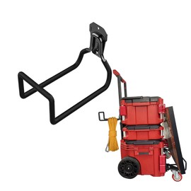 VIWOOP Extension Cord Holder Organizer Compatible with Milwaukee Packout Tool Box Suitable for Securing Various Large Tools, Made of Stainless Steel (Black 1 pcs)