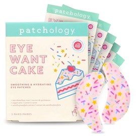 Patchology Eye Want Cake Hydrating & Smoothing Eye Patches – Under Eye Masks for Puffy Eyes, Dark Circles, and Fine Lines – Birthday Cake Inspired Sel