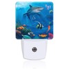Neidius Tropical Underwater World Night Light,Shark Turtle Fish Jellyfish Plug-in