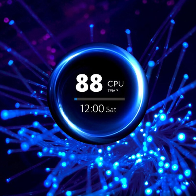 Computer Temp Monitor 2.8in Round LCD HD Micro USB Dimmable