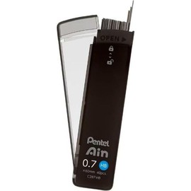 Pentel Ain Mechanical Pencil Refill, 0.03 inch (0.7 mm), XC287-HB + Includes Sticker with Original Logo