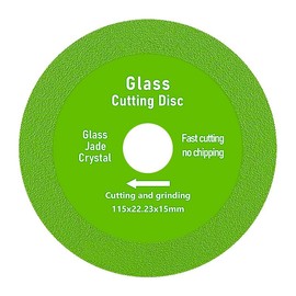 LOZLIN 3PCS 115 * 22.23mm Ultra-Thin Saw Blade Glass Cutting Disc Jade Crystal Wine Bottles Ceramic Tile Polishing Grinding Chamfering Disk Angle Grinder/Cutter Tools