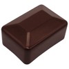SKIR'CO Pack of 20 Fence Post Caps, Rectangular, Brown Plastic