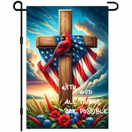BlissYard 4th of July Garden Flag French Bulldog American Flag Patriotic 12x18 Inch Dog Garden Flag Outdoor Yard Flags for Outside Yard House Flag Decor Memorial Day Independence Day Decorations