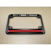 Motorcycle Metal License Plate Frame with Support Firefighters Duty Honor