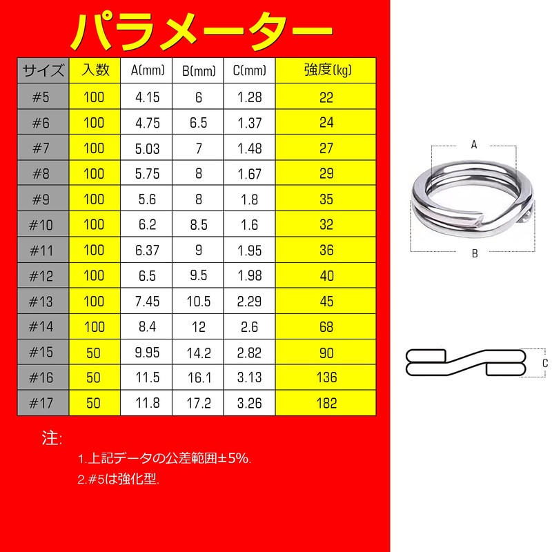 QISHUO Stainless Steel Lures Fishing Split Ring for Jigging Lure