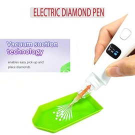 Electric Diamond Painting Pen with Vacuum Technology, with 4 Replaceable Tips, Rechargeable Art Painting Pen, Perfect for 3D Drills, Portable and Durability, Gift for Diamond Art Lovers
