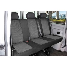 Walser Transporter Seat Covers Universal Size, Car Seat Cover for 3 Seater Bench + 3 Headrest Covers, Premium Jacquard Car Seat Covers, 3 Seat Cover Transporter, Car Seat Covers for Van