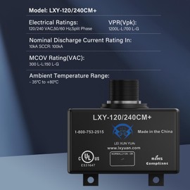 SPRWRM 120/240CM+ Surge Protector for Whole-House Appliances NEMA 4X UL Listed SPD Type 1 120/240VAC