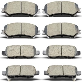 AnnoVinco 8PCS Front Rear Ceramic Brake Pads Replacement Kit Fits 2014-2020 For Nissan Rogue,2017-2022 For Nissan Qashaqai/Rpgue Sport(D1737 D905)