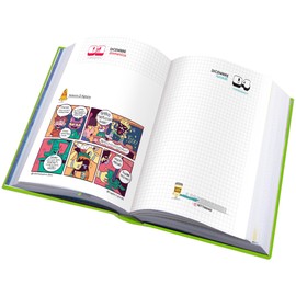 Smemoranda - School Planner 2023-2024, 16 Months, September 23 - December 24, School Planner with Planner and Stickers, 544 Pages, Hard Cover, Medium 11 x 15 cm, Lime Green