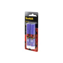 Scotch Purple Glue Stick 6108-2N – .28 Ounce, Acid-Free, Non-Toxic, Dries Clear, Ideal for Paper and Fabric Projects, 2-Pack | Scotch