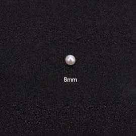 40pcs Round Sewing Pearl Buttons 8MM Resin White Sewing Button for Clothes