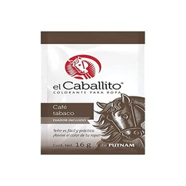el Caballito, el único Colorante en Polvo para ropa color Café tabaco ¡Revive y cambia el color de tu prenda favorita! Sobre con 16g