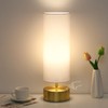 3-Way Dimmable Table Lamp, Touch Control Nightstand Lamp with White
