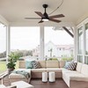 SPACORA 42 Inch Ceiling Fan with Light, Black Ceiling Fans