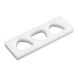Sumibe Techno Plastic Super Heat Resistant Rice Ball Mold Kanto 3 Holes Large KB3LO White