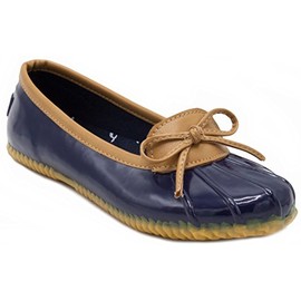 LONDON FOG Womens Webster Rain Shoe Navy 9 M US