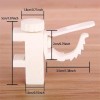 Strong Reliable Hard-Wearing Flexible Stable Adjustable Curtain Rod Bracket Hook