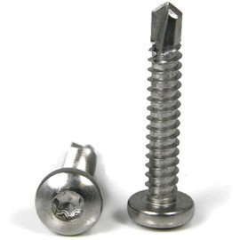 #10 Pan Head Torx Self Tapping Screws 410 Stainless Steel Self Drilling TEK Point #10 x 1 inch Qty 100