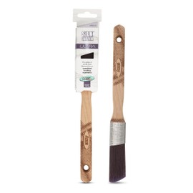 Axus Decor Silk Cutter Ultra (Mink Series) Paint Brush Filaments, Birchwood Handle - Ideal For Walls, Ceilings & Skirting, Anti-Rust Stainless Steel, Next Generation Brush - 1"/25mm
