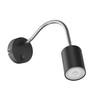 ledscom.de Waika Reading Light with Gooseneck and Switch Matte Black
