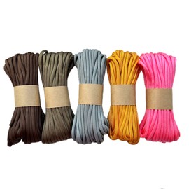 EdcX Paracord 4mm, Set of Solid Colors (6х5m and 5x10m) | Ideal for Camping, Survival, Outdoor, Crafting, DIY | 100% Nylon Rope 4mm| Tactical Cord 550 Type III - Autumn Set (5x10m)