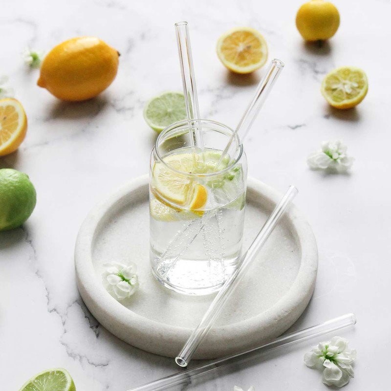 Ever Eco Glass Drinking Straws, 4 Pack