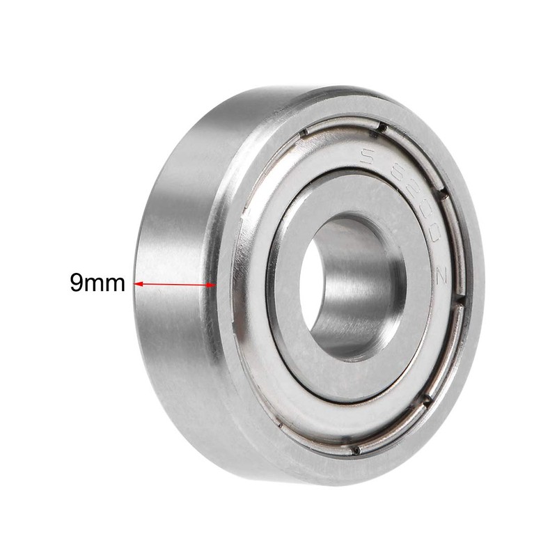 sourcing map S6200ZZ Stainless Steel Ball Bearing 10x30x9mm Double Shielded