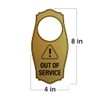 Signs ByLITA Out of Service Door Hanger - Black, 4"