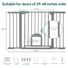Babelio 29-48" Extra Wide Baby Gate with Adjustable Cat Door,