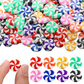 Giegxin 60 Pcs Christmas Fake Candy Decor Christmas Miniatures for Crafts Fake Peppermint Ornaments Christmas Mini Candy Canes Decor for Xmas Tree Party Decor Miniatures DIY Craft(Multicolor)