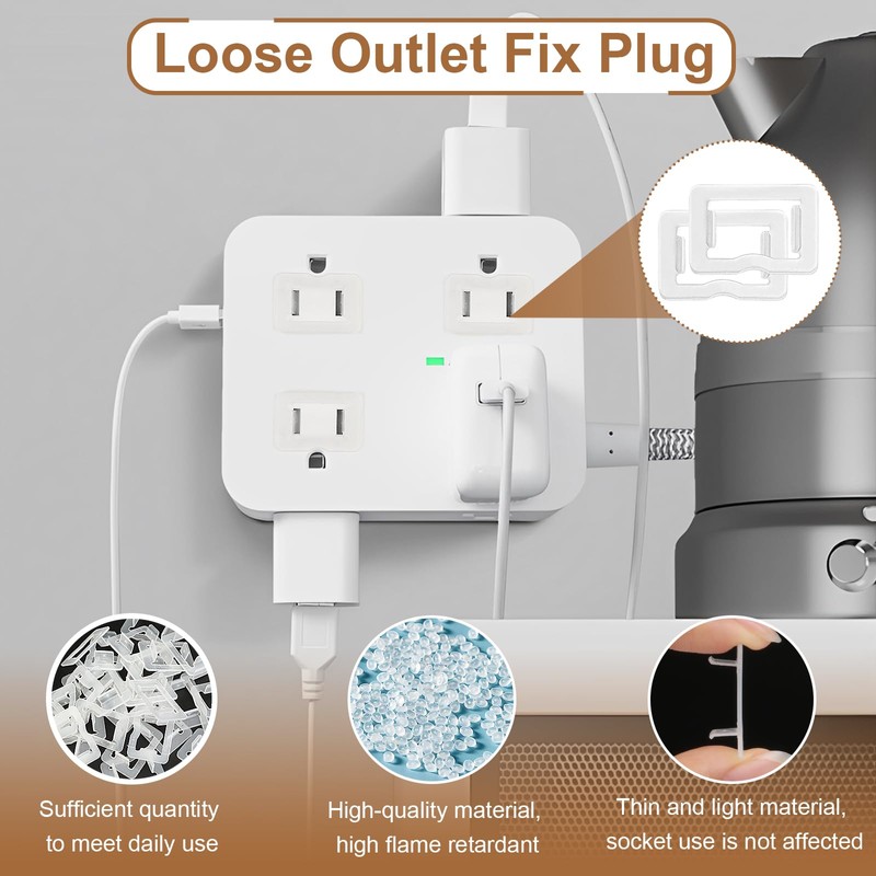 30 Pack Loose Outlet Plug Fix - Secure Plug Lock
