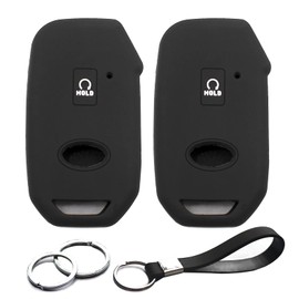 INFIPAR 2pcs Compatible with Kia K5 Forte Seltos Sorento Soul Sportage NIRO EV6 NIRO EV Cadenza Telluride Stinger Smart 4 5 Buttons Key Fob Cover Case Key Chain Protector Keyless Entry Remote Holder